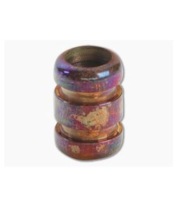 Ti Survival Copper Lanyard Bead Grooved Polished Patina - TS-034 1