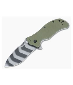 Zero Tolerance 0350OLTS Tiger Stripe MagnaCut OD Green G10 Assisted Flipper - ZT-0350OLTS 1