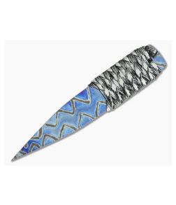 M Strider Knives Flamed Titanium Wide Nail 5.63" Cord Wrapped Fixed Blade - MSK-036 1
