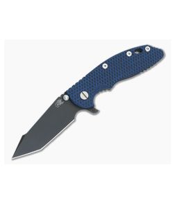 Hinderer Knives XM-18 3.5" Black/Blue Fatty Harpoon Tanto Black DLC #2 - HK-0388 1