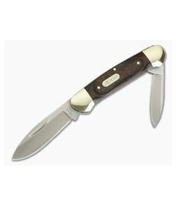 Buck Canoe Woodgrain Two Blade Traditional Slipjoint 0389BRS - BU-0389BRS 1