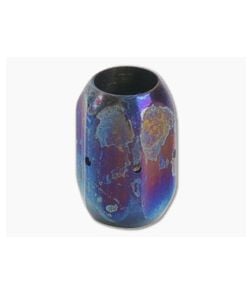 Ti Survival Titanium Lanyard Bead Hex Blue Smoke Anodized - TS-038 1