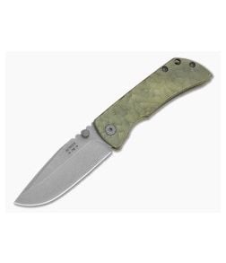 McNees Knives PM MAC-2 3" Green/Bronze Atomic Rock Drop Point - MNK-039 1