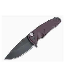 Medford Smooth Criminal Red Aluminum Black PVD S35VN Button Lock Flipper - MKT-039 1
