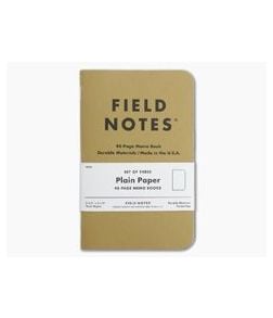 Field Notes Original Kraft Plain Paper Memo Notebook 3 Pack - FN-03 1