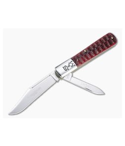 Queen Schatt & Morgan 2007 Series XVII Granddaddy Barlow Red Jigged Bone Slip Joint 042171 - QN-042171 1