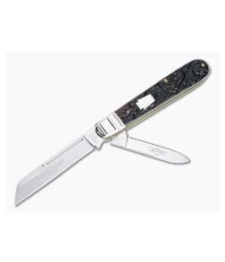 Queen Schatt & Morgan 2008 Series XVIII Bare-End English Jack Brown Bone Slip Joint 042429 - QN-042429 1
