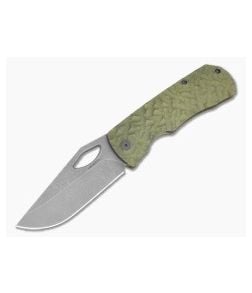 McNees Dixon Atomic Green/Bronze Rock Titanium MagnaCut Atomic Stonewash Frame Lock Knife (3.75" Blade) - MNK-042 1
