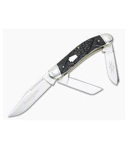 Queen Schatt & Morgan 2008 Series XVIII Sowbelly Stockman Brown Bone Slip Joint 043160 - QN-043160 1