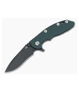 Hinderer Knives XM-18 3" Green/Black Recurve Battle Black DLC Flipper - HK-0438 1