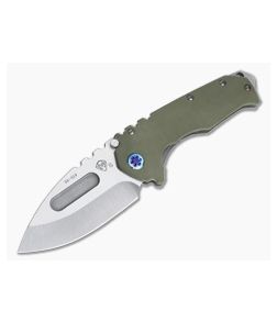 Medford Praetorian G Drop Point Tumbled S35VN OD Green G10 Titanium Frame Lock Folder - MKT-043 1