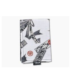 SwankHanks White Tabane Noshi Uzumaki Spiral Japanese Dobby Cotton Hank - SH-043 1