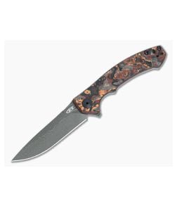 Zero Tolerance 0450CFDAMS Orange/Red Carbon Fiber - ZT-0450CFDAMS 1