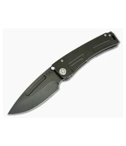 Medford Knives Marauder-H Tumbled Black PVD Titanium CPM 3V Frame Lock Folder - MKT-0453PD-31PD 1