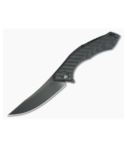 Zero Tolerance 0462BLK Sprint Run Black Carbon Fiber Black DLC S35VN Flipper - ZT-0462BLK 1