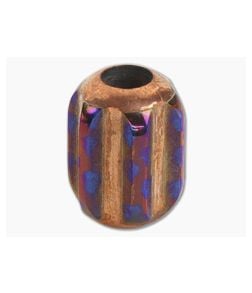 Ti Survival Titanium Copper Lanyard Bead Hex XL Polished Blue Smoke Anodized - TS-046 1