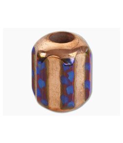 Ti Survival Titanium Copper Lanyard Bead Hex XXL Polished Blue Smoke Anodized - TS-047 1