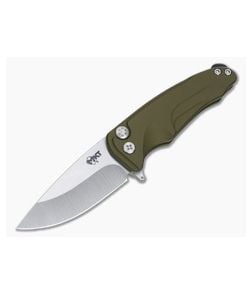 Medford Smooth Criminal Yellow Aluminum Tumbled S35VN Button Lock Flipper - MKT-047 1