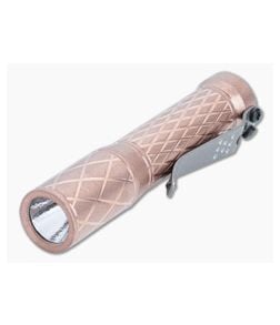 Laulima Metal Craft Diamond Slim Flashlight Tumbled Copper 4500K Neutral White LED 14500 LMC-048 - LMC-048 1
