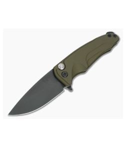 Medford Smooth Criminal Yellow Aluminum Black PVD S35VN Button Lock Flipper - MKT-048 1