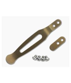 Hinderer Standard Pocket Clip and Filler Tab Set Titanium Stonewashed Bronze 0493 - HK-0493 1