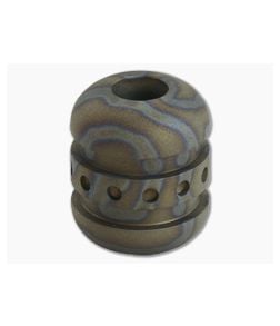 Ti Survival Titanium Droid XXL Lanyard Bead Sandblasted Random Flame Anodized - TS-049 1