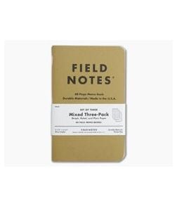 Field Notes Original Kraft Mixed Set Memo Notebook 3 Pack - FN-04 1