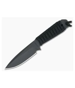 M. Strider Knives WP Hand Ground Spear Point Black ATS-34 Paracord Wrap 050 - MSK-050 1