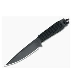 M. Strider Knives WP Hand Ground Clip Point Black ATS-34 Paracord Wrap 052 - MSK-052 1