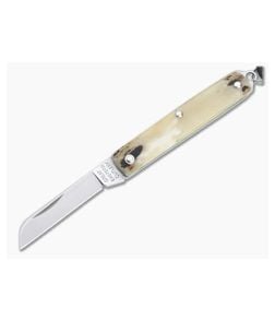 Great Eastern Cutlery #05 PPP Keychain Knife Sheepsfoot Sambar Stag Slip Joint Folder 053121-SS-10 - GEC-053121-SS-10 1