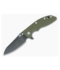 Hinderer Knives XM-18 3.5" GEN 5 Sheepsfoot Battle Black 20CV OD Green G10 - HK-0537 1