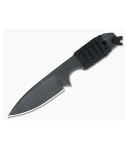 M. Strider Knives WP Hand Ground Drop Point Black ATS-34 Paracord Wrap 053 - MSK-053 1