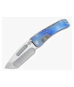 Medford Knives Slim Midi Tanto S35VN Faced Blue "Falling Leaf" Titanium Frame Lock Folder - MKT-054 1