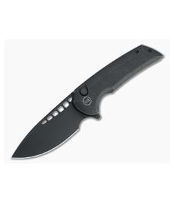 WE Knives x Ferrum Forge Mini Malice Black Stonewashed 20CV Button Lock Flipper WE054BL-1 - WE-WE054BL-1 1