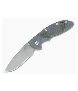 Hinderer Knives XM-18 3.5" NoN Flipper Winged Dog Paw #04 Working Finish Grey G10 - HK-0556 1