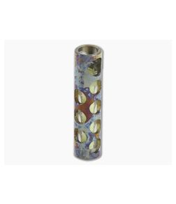 Ti Survival Titanium Glow Lantern Lanyard Fob Polished Blue Smoke Finish - TS-055 1