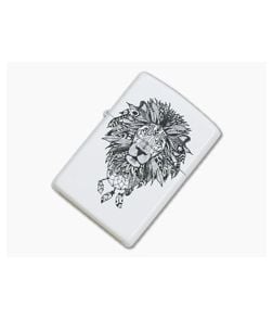 Zippo Lighter Matte White Aztec Lion 79485 - ZI-79485 1