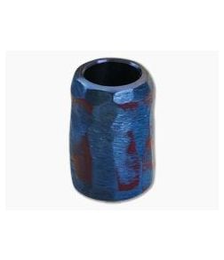 Ti Survival Titanium Lanyard Bead Textured Blue/Purple Anodized - TS-059 1