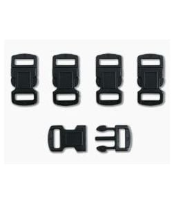 3/8" Black Side Release Buckle - 5 Pack - AC-05 1