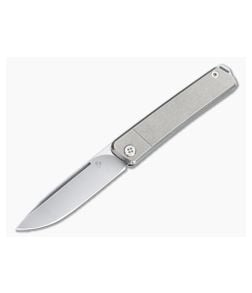 Medford Gentleman Jack Tumbled S35VN Tumbled Titanium Slip Joint Folder - MKT-061 1