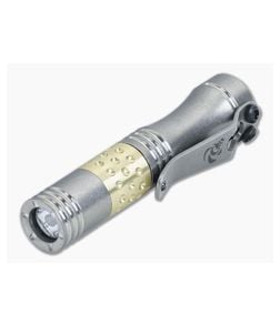 Laulima Metal Craft Hoku Flashlight Titanium & Brass 3000K Warm White LED LMC-062 - LMC-062 1