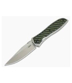 Zero Tolerance 0640 Emerson Viper Design 20CV Green Carbon Fiber Titanium Frame Lock - ZT-0640 1