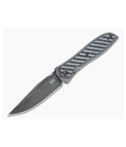 Zero Tolerance 0640WBW Limited Edition Blackwash 20CV White and Black Carbon Fiber Folder - ZT-0640WBW 1