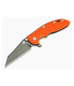 Hinderer Knives XM-18 3.5" Orange Fatty Wharncliffe Tri-Way Stonewashed DLC Black 20CV - HK-0684 1