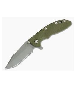 Hinderer XM-18 3.5" Tri-Way Flipper Harpoon Spanto Working Finish S35VN Green G10 - HK-0688 1
