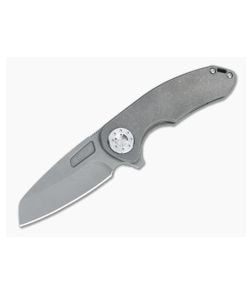 Curtiss Knives F3 Medium Dark Stonewashed XHP Wharncliffe Flipper Standard Slim Folder - CK-06 1