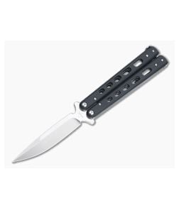Boker Plus Balisong Large Satin D2 Black G10 Balisong Folding Knife 06EX228 - BO-06EX228 1