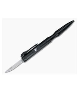 Boker Plus OTF Pen Satin D2 Black Aluminum Automatic Knife Ink Pen 06EX600 - BO-06EX600 1