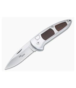 Boker Top Lock Automatic Knife Cocobolo Wood Partially Serrated - BO-701 1