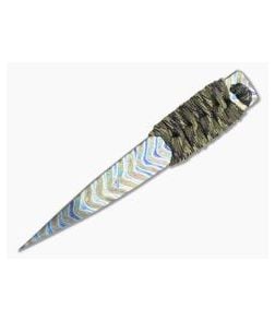 M. Strider Knives Flamed Titanium Nail 4.72" Cord Wrapped Fixed Blade - MSK-070 1